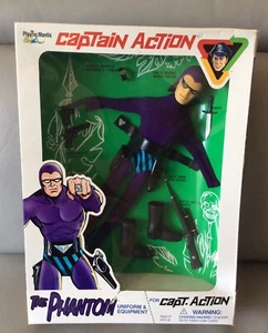 PLAYING MANTIS CAPTAIN ACTION “THE PHANTOM” UNIFORM & EQUIPMENT MIB FREE SHIP - Picture 1 of 11