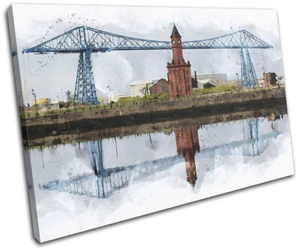 Transporter Bridge Teesside Landmarks SINGLE CANVAS WALL ART Picture Print - Picture 1 of 1