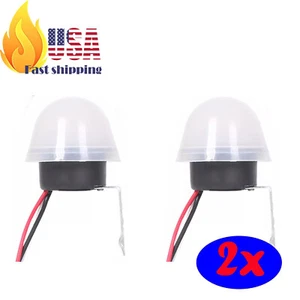 2pcs DC/ AC 12V Auto On Off Light Photocell Switch Control Dark to Dawn Sensor - Picture 1 of 12