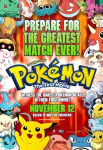 POKEMON THE FIRST MOVIE great original D/S 27x40 movie poster 1999 - Picture 1 of 1