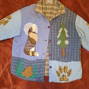 Vintage Vtg Grandmacore Patch Magic Quilt Jacket - Picture 1 of 11
