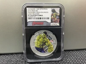 2015 NIUE Silver Marvel Avengers Incredible Hulk NGC Pf70 Early Releases - Picture 1 of 6