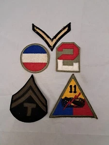LOTE MILITAR Parches de Uniforme Segunda Guerra Mundial 11ª División Blindada 2º Ejército, Parche de Hombro - Imagen 1 de 12