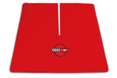 ¡NUEVO! Alfombra roja cubierta mate Corvette 1984-1996 con logotipo de emblema circular bordado  Foto 1 de 4