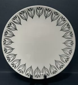 Tulip Time Plates By Klowles Kalla Design USA White With Grey Gray Tulip Design - Picture 1 of 8