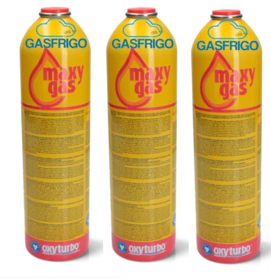 N° 3 CARTUCCE BOMBOLA DI RICAMBIO MAXY GAS 350 gr TURBO SET 90 OXYTURBO TURBOSET