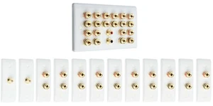 Kit piastra frontale parete altoparlante AV audio surround 10.2 - bianco - NON SALDATO - Foto 1 di 8