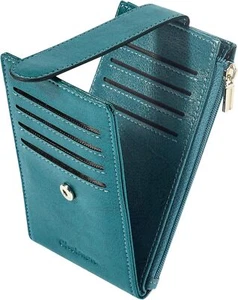 Chelmon Womens Wallet Slim RFID Blocking Bifold Multi Card Case Wallet with Zipp - Picture 1 of 12