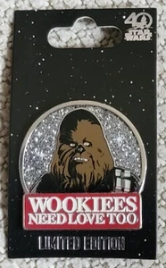 Prendedor Disney Star Wars 40th Celebration 2017 Wookiees Need Love Too LE 4000 NOC - Imagen 1 de 2