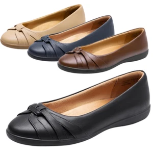 Women Comfortable Ballet Flats Round Toe Slip On Casual Work Office Flat Shoes - Picture 1 of 34