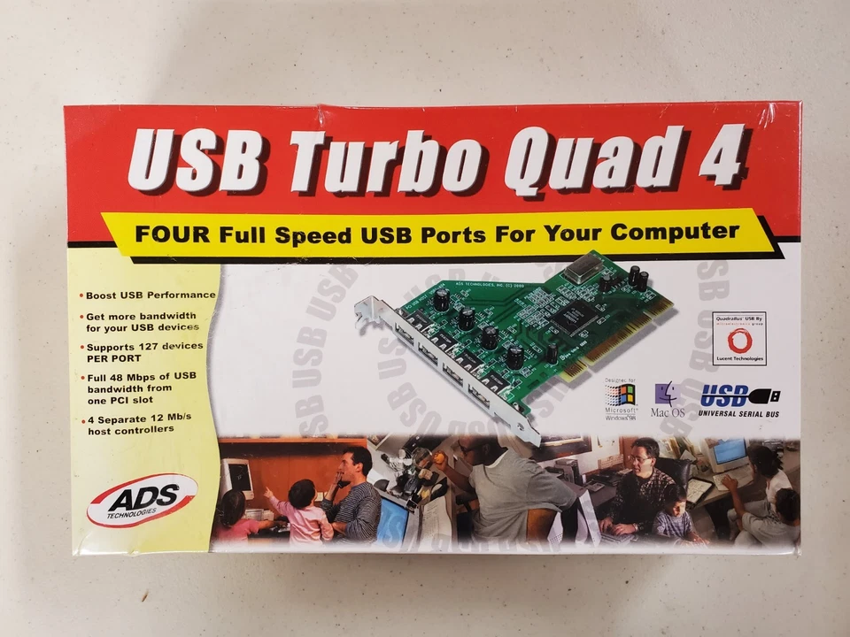 USB Turbo Quad 4 for PC NEW in box - Image 1 of 4