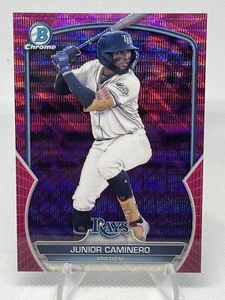 Junior Caminero - 2023 Bowman Chrome - Fuchsia Wave Refractor /199 Rays - Bild 1 von 2