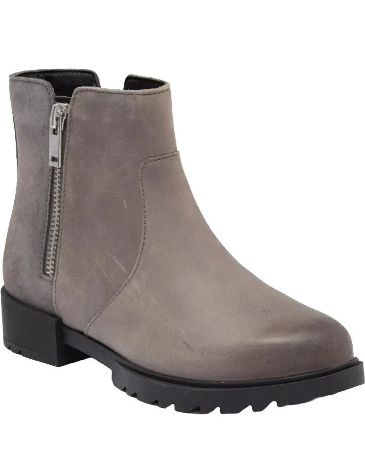 Sorel Emelie II Zip Women's Waterproof Ankle Boot Quarry Black Leather Size 6