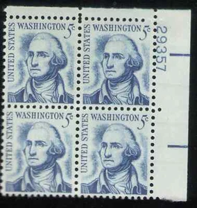 US. 1283B. 5c. Washington, Prominent American. S. Gum. PB4 #29357 UR. MNH. 1967 - Picture 1 of 2