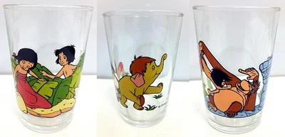 JUEGO DE VASOS PARA BEBER LIBRO DE LA SELVA 3/Sm. 3-7/8" DISNEY AÑOS 90 Francia VMC Mowgli BALOO Foto 1 de 4