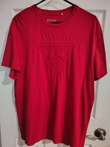 Guess Men's 2x Premium Tee Red - Picture 1 of 4