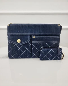 CHANEL Denim Clutch AP1016 29 139841453 - Picture 1 of 8