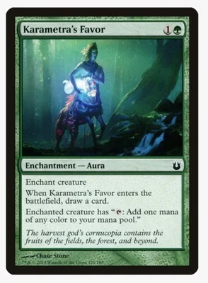 Karametra's Favor | MTG BNG | EDH Commander Aura Mana Ramp Cantrip Draw | LP - Image 1 of 3