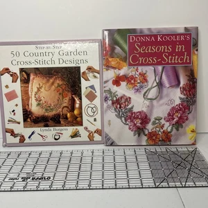 Donna Koolers Seasons in Cross-Stitch Designs Pattern  Lynda Burgess Lot 2 Books - Bild 1 von 24