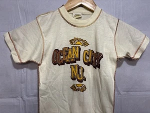Vintage Shirt Ocean City New Jersey Action Sportswear White Men’s Small Retro - Picture 1 of 8
