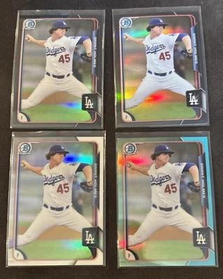 2015 Bowman Chrome Grant Holmes #160 Refractor Lot x4 Aqua +Base + Asia Black x2 - Image 1 of 2