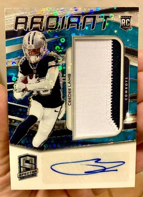 CeeDee Lamb - RPA 41/50 - Two Color Patch - Hottest Receiver in NFL Right Now !! - Image 1 of 2