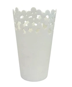 Räder Design Porzellan Vase Weisheit Blüten Blumenvase Deko Pflanzgefäß weiß - Bild 1 von 12