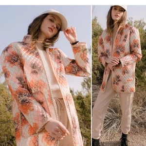 Hunter Bell nie getragen Frühling Blumen Stepp Blazer Jacke Gr. Small - Bild 1 von 6