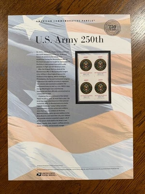 USPS Mint Commemorative Stamp Panel #1116, US Army 250th (#6003) OW - Image 1 of 3