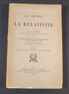 Vintage 1st edition 1926 "The Theory of Relativity 2" by Max Von Laue French - Picture 1 of 4
