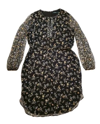 Lauren Ralph Lauren Multicolor Floral Print Shirt Dress With Belt Size 10 - Image 1 of 4