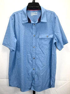 Avalanche Outdoor Supply Co Hombre Manga Corta Azul Abotonado Talla XL - Imagen 1 de 3