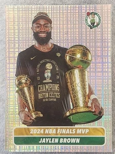 Jaylen Brown #305 2024 NBA Finals MVP Holofoil Sticker 2024-25 Panini NBA - Picture 1 of 2