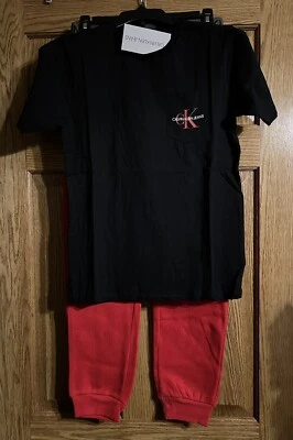 Boys Calvin Klein/Black & Red/2-Pc. Outfit ~ Size 10/12 - Image 1 of 4