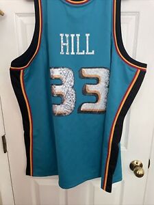 Mitchell & Ness 3XL Teal 1996-97 Detroit Pistons NBA 75th Anniversary Grant Hill
