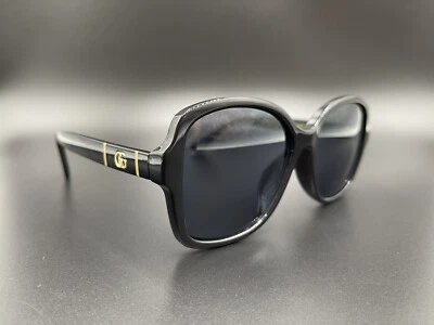 Nuevas gafas de sol auténticas GUCCI GG0765S 002 marco negro lentes 57-16 Italia Foto 1 de 4