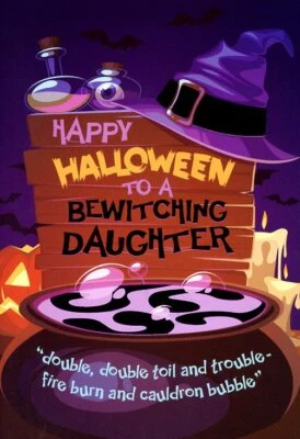 MILLBROOK STUDIOS Happy Halloween To A Bewitching Daughter - Halloween Greeting Card - 25199