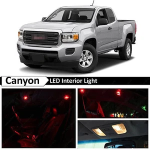 15x Red LED Light Interior Package Kit for 2015-2016 GMC Canyon - Picture 1 of 5