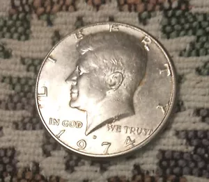 1974 D #2 1/2 Dollar Kennedy Coin, with DDO. - Picture 1 of 2