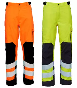 Pantalones elásticos impermeables Elka Hi Vis cálidos de invierno a prueba de viento pantalones de trabajo de seguridad - Imagen 1 de 5