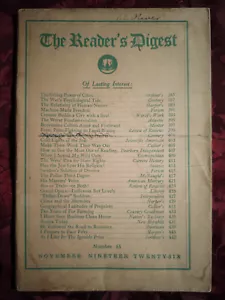 Reader's Digest November 1926 John Erskine Clarence S. Darrow Walter B. Pitkin - Bild 1 von 1