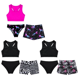 Girls Bathing Suit 3 Pcs Swimsuit Briefs Swimming Set Breathable Bikini Sets - Picture 1 of 37