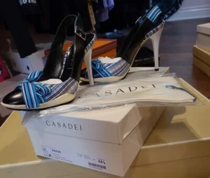 casadei sneakertread pompa slingback taglia 5 1/2 US W - Foto 1 di 16