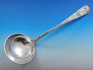 Repousse by Kirk Sterling Silver Soup Ladle 10.15 Mark 13 1/2" Vintage Server - Picture 1 of 4
