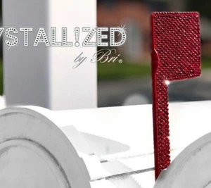 Bling Briefkasten Flagge ÖSTERREICHISCHE KRISTALLE individueller Briefarm Outdoor Wohndeko USPS rot - Bild 1 von 3
