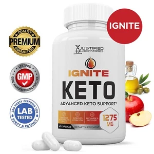 Ignite Keto ACV Pills 1275 MG Stronger Than Gummies Keto Support 1 Bottle - Picture 1 of 5