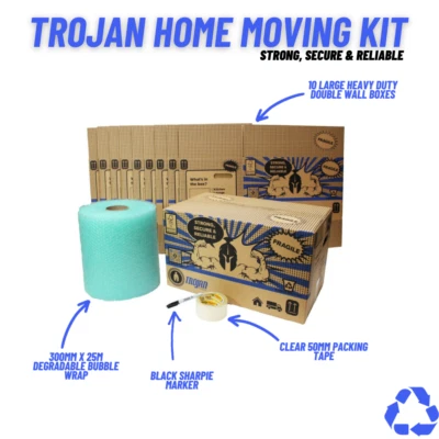 House Removal Strong Trojan Packing Storage Cardboard Boxes Moving Kit Large - Image 1 of 4