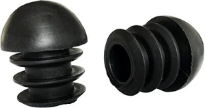 Circle Foot Cover 2 PCS Black Plastic - Picture 1 of 1