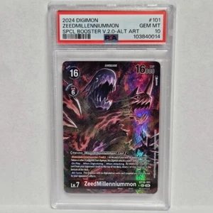 Digimon Special Booster 2.0 ZeedMillenniummon BT19-101 Secret Rare Alt PSA 10 - Picture 1 of 2