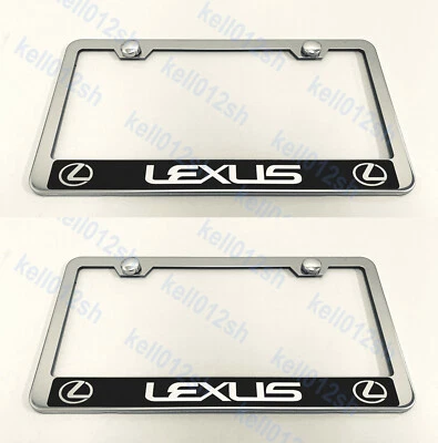 2pcs [LexusReversed Style] STAINLESS STEEL CHROME License Plate Frame Holder - Image 1 of 2